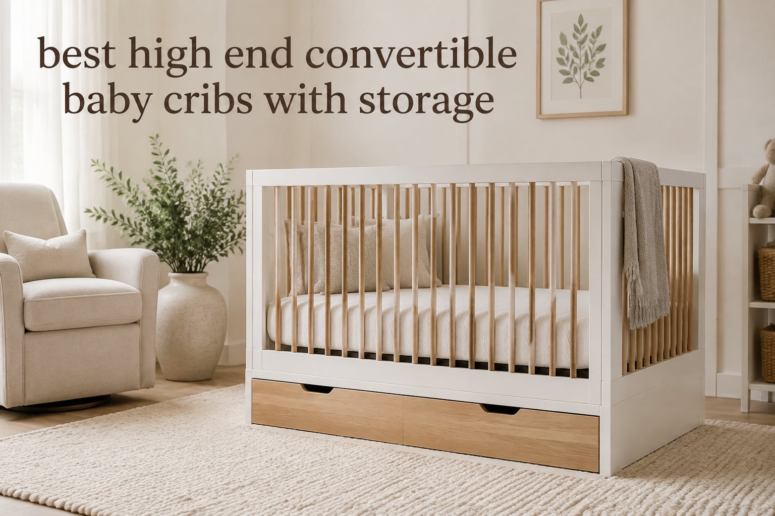 best high end convertible baby cribs with storage