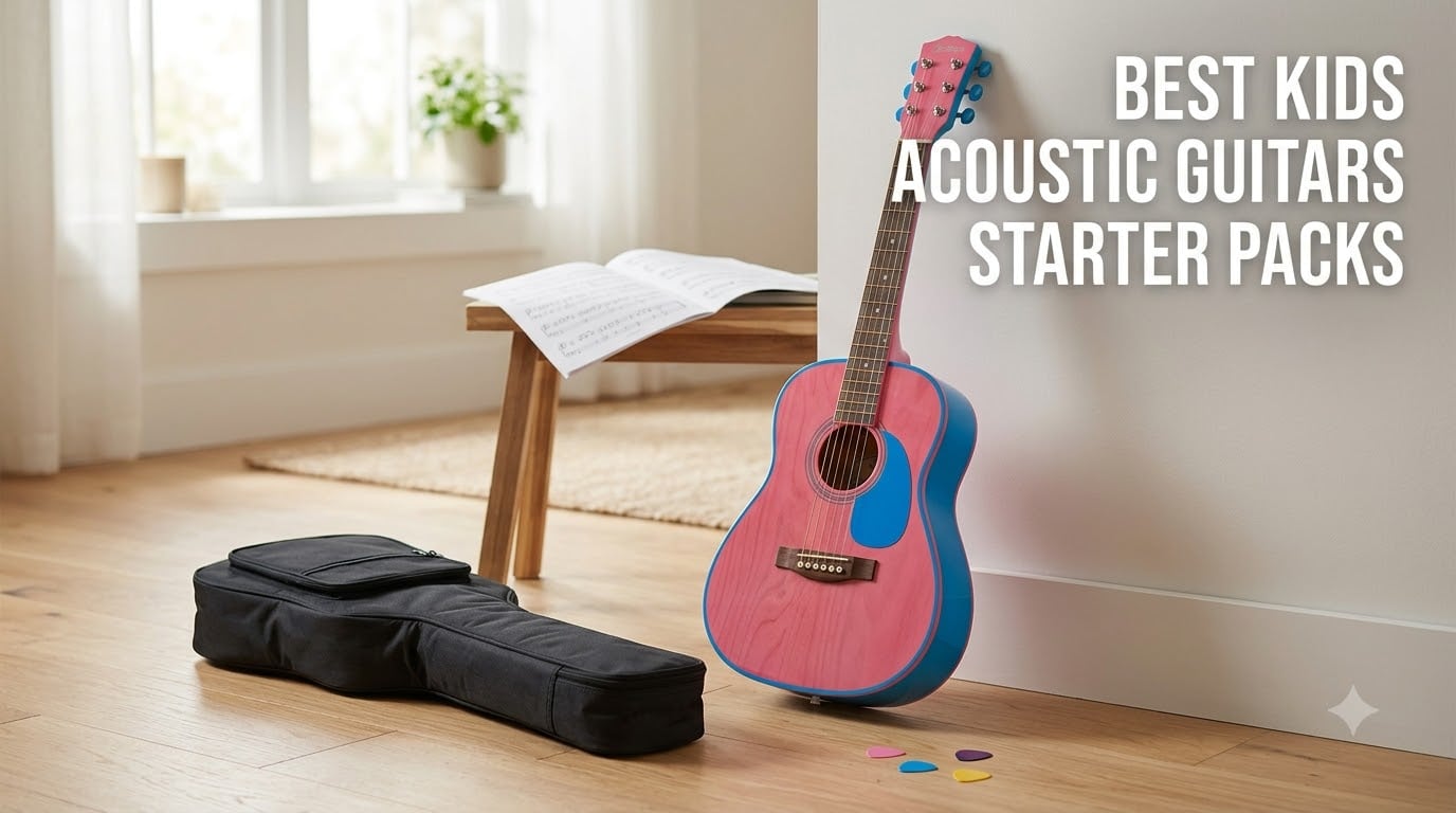 best kids acoustic guitars starter packs