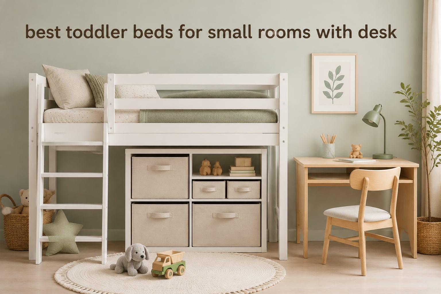 best toddler beds for small rooms with desk