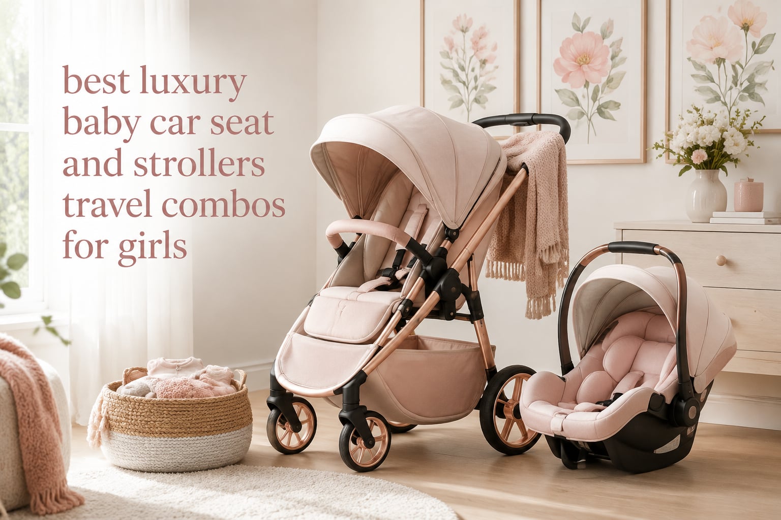 best luxury baby car seat and strollers travel combos for girls