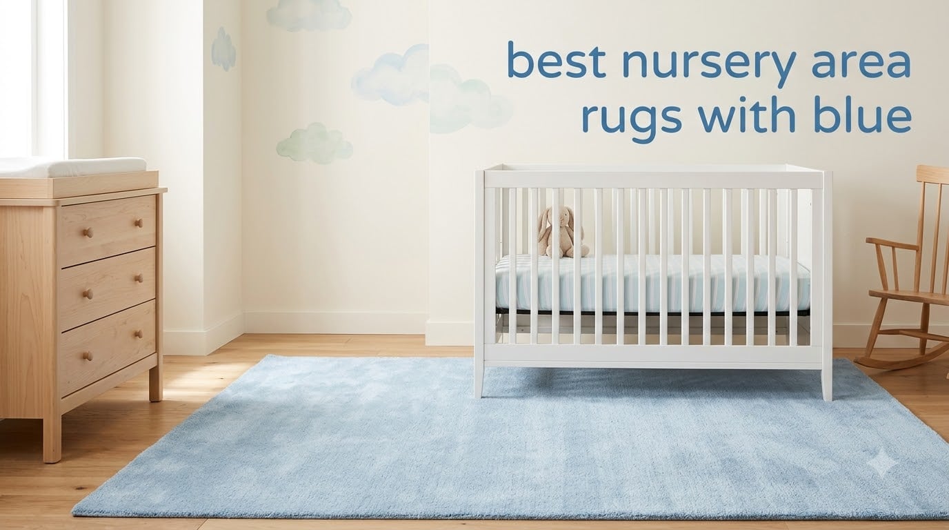 best nursery area rugs with blue