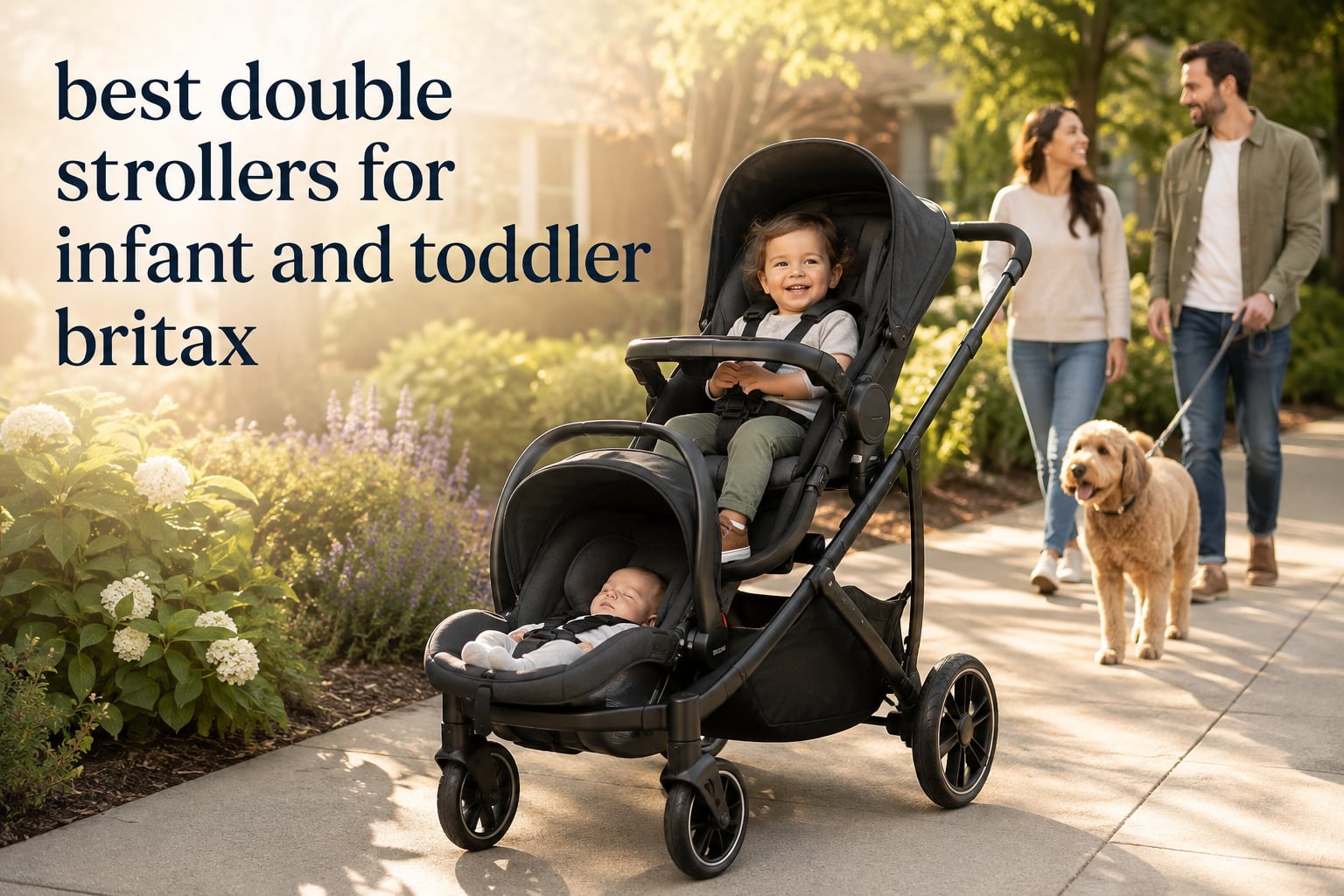 best double strollers for infant and toddler britax
