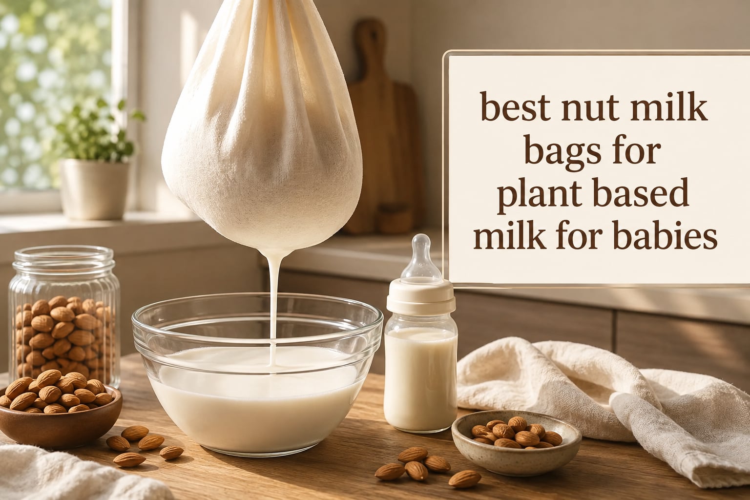 best nut milk bags for plant based milk for babies
