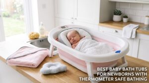 best baby bath tubs for newborns with thermometer safe bathing