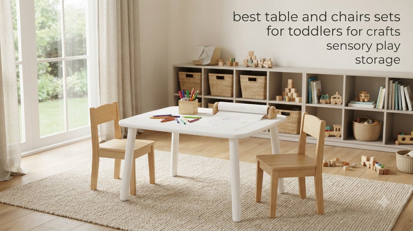 best table and chairs sets for toddlers for crafts sensory play storage