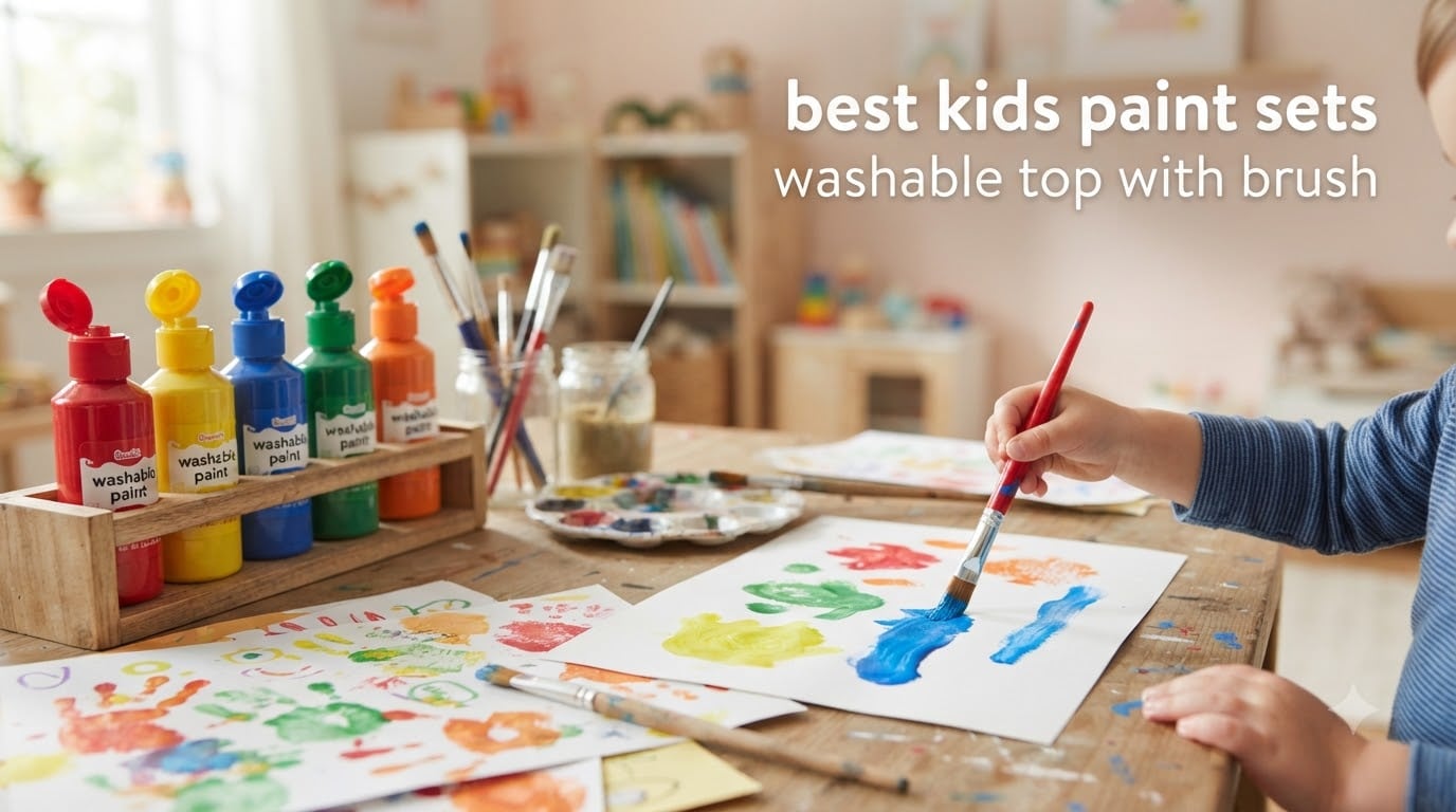 best kids paint sets washable top with brush