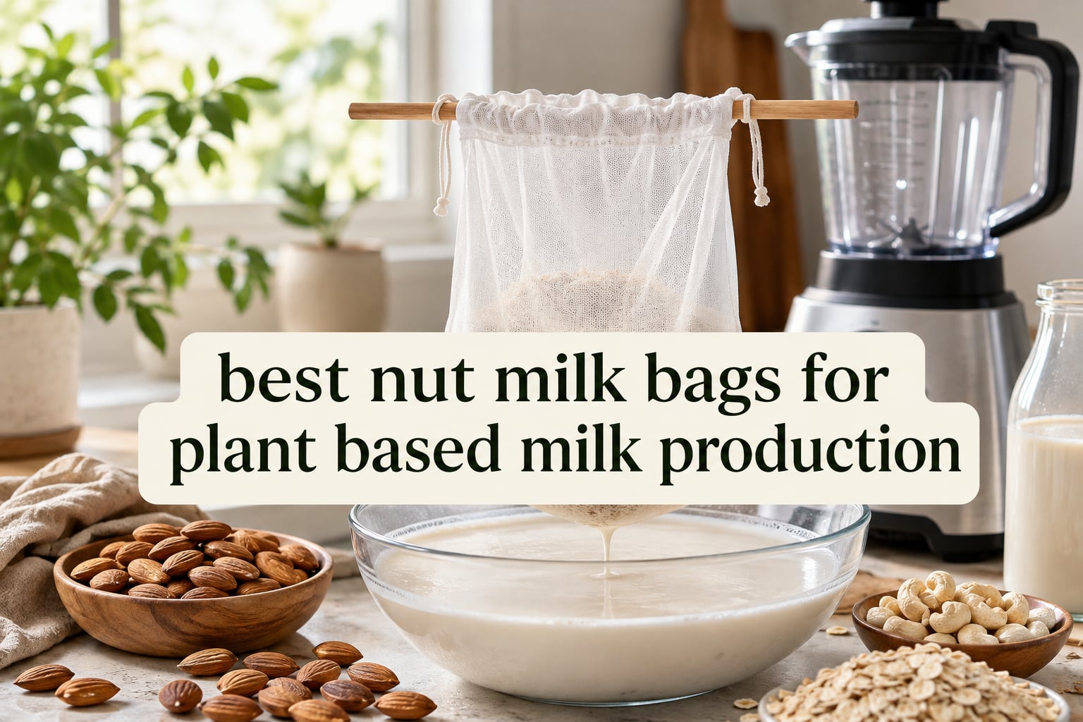 best nut milk bags for plant based milk production