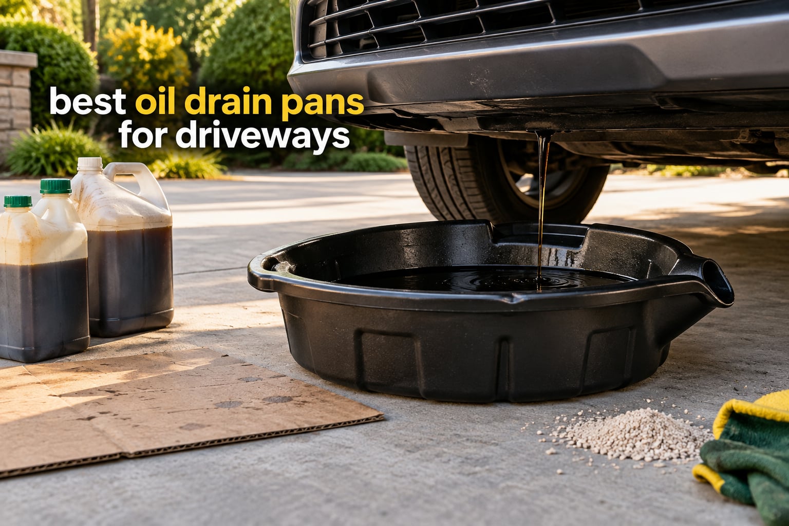 best oil drain pans for driveways