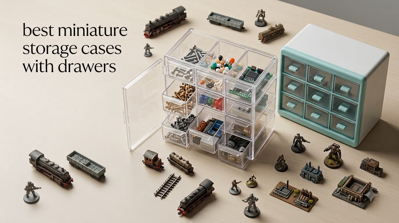 best miniature storage cases with drawers