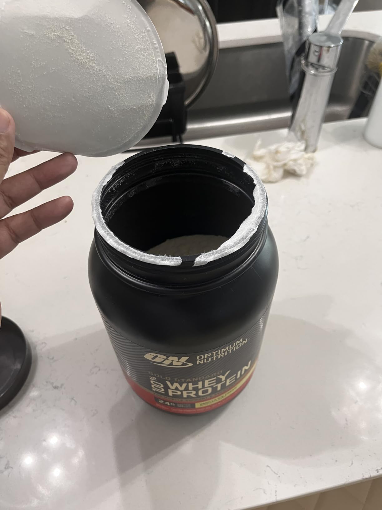 Optimum Nutrition Gold Standard Whey Protein Powder, Vanilla Ice Cream, 2LB customer photo 1