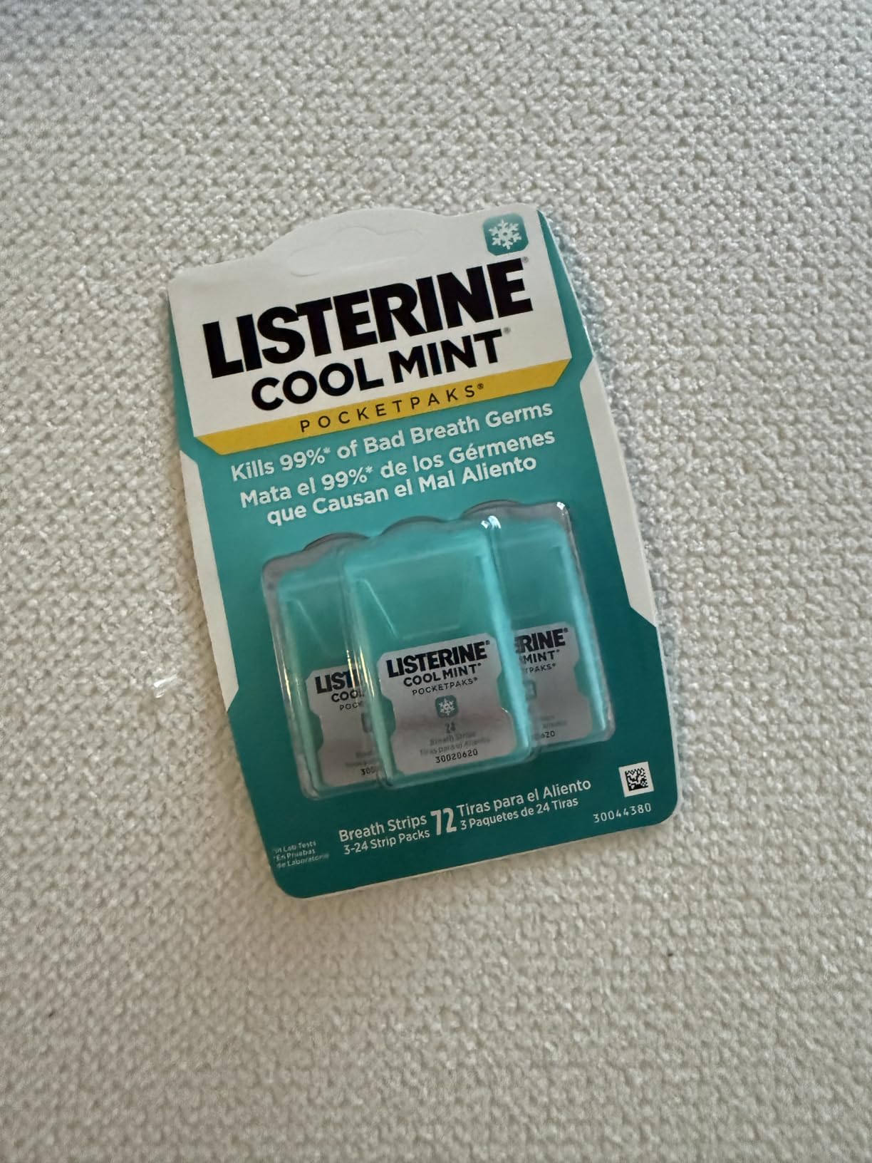 Listerine PocketPaks Breath Strips, Cool Mint, 24-Strip Pack, 3 Pack customer photo 1