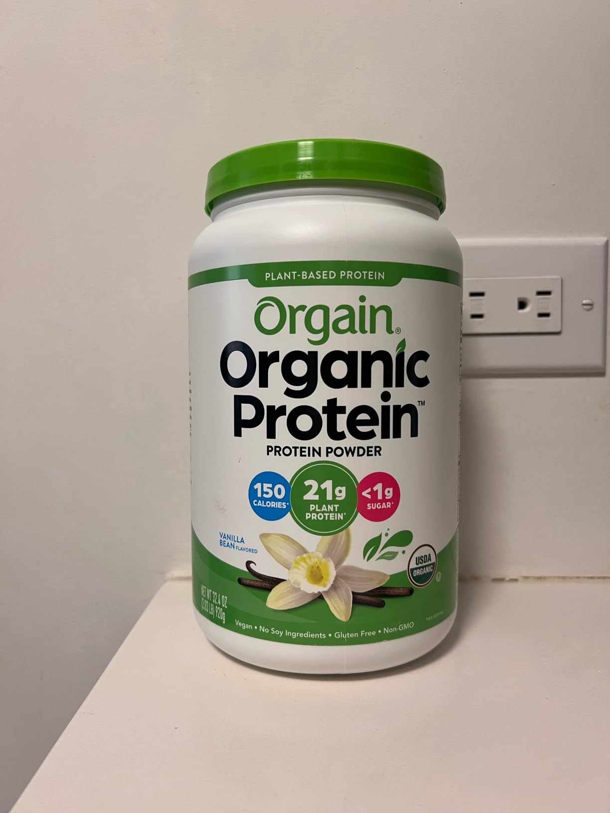 Orgain Organic Vegan 21g Protein Powder, Vanilla Bean, 2.03 lb customer photo 2