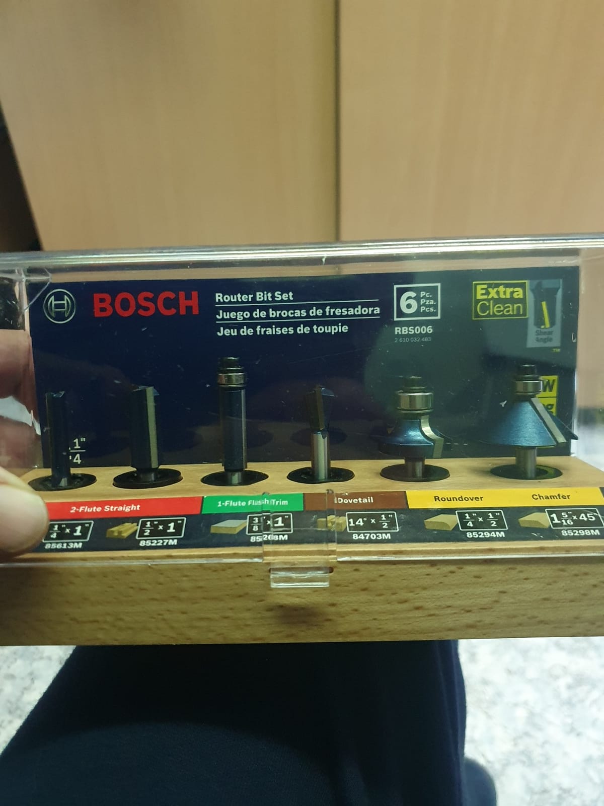 BOSCH RBS006 6-Piece 1/4 in. Shank Carbide-Tipped Multi-Purpose Router Bits Assorted Set with Included Storage Case for Applications in Straight, Trimming, Decorative Edging, Dovetail Joinery customer photo 2