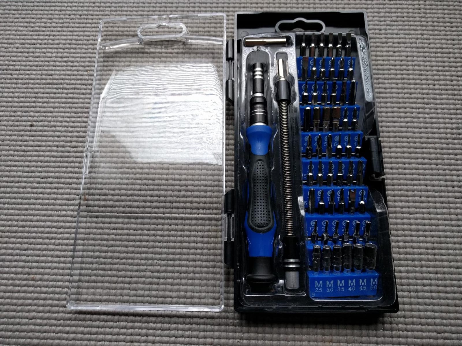 ORIA Precision Screwdriver Set, 61 in 1 Small Screwdriver Set with 57 Precision Bits, Portable Repair Tool Kit, Magnetic Screw Driver Kit with Extension Rod for Smartphone, PC, Watch,Toys, Blue customer photo 1