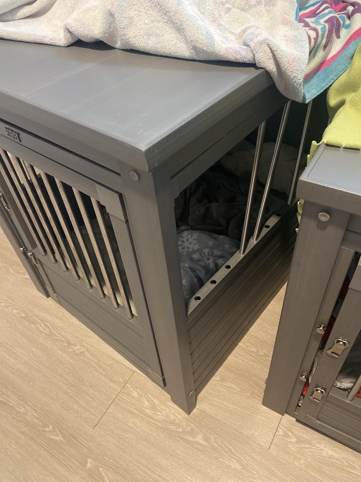New Age Pet® ECOFLEX® Small Furniture Style Dog Crate & End Table, White customer photo 1