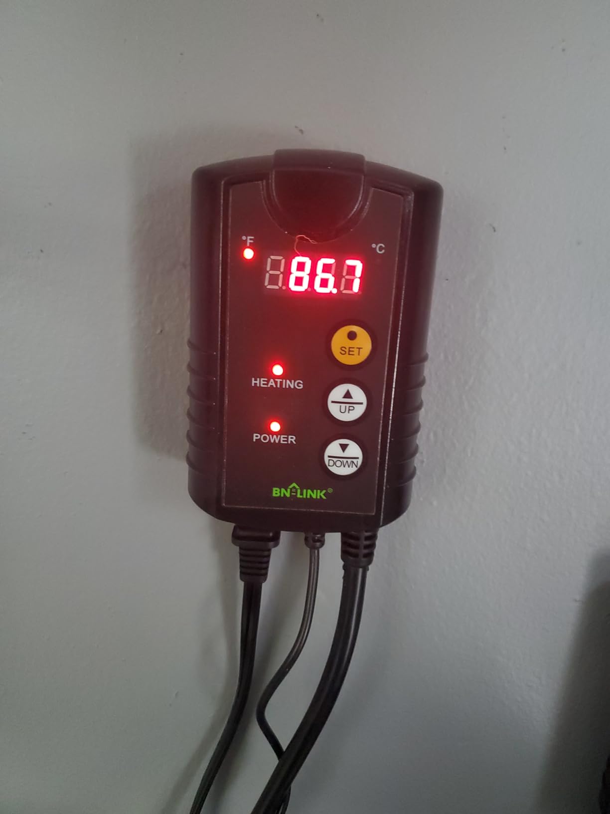 BN-LINK Reptile Thermostat Temperature Controller, Digital Heat Mat Thermostat for Seed Starting, Plant Germination, Greenhouse, Incubator, Brooder, Brewing, Reptiles Tank,40-108°F, 1000W, ETL Listed customer photo 1