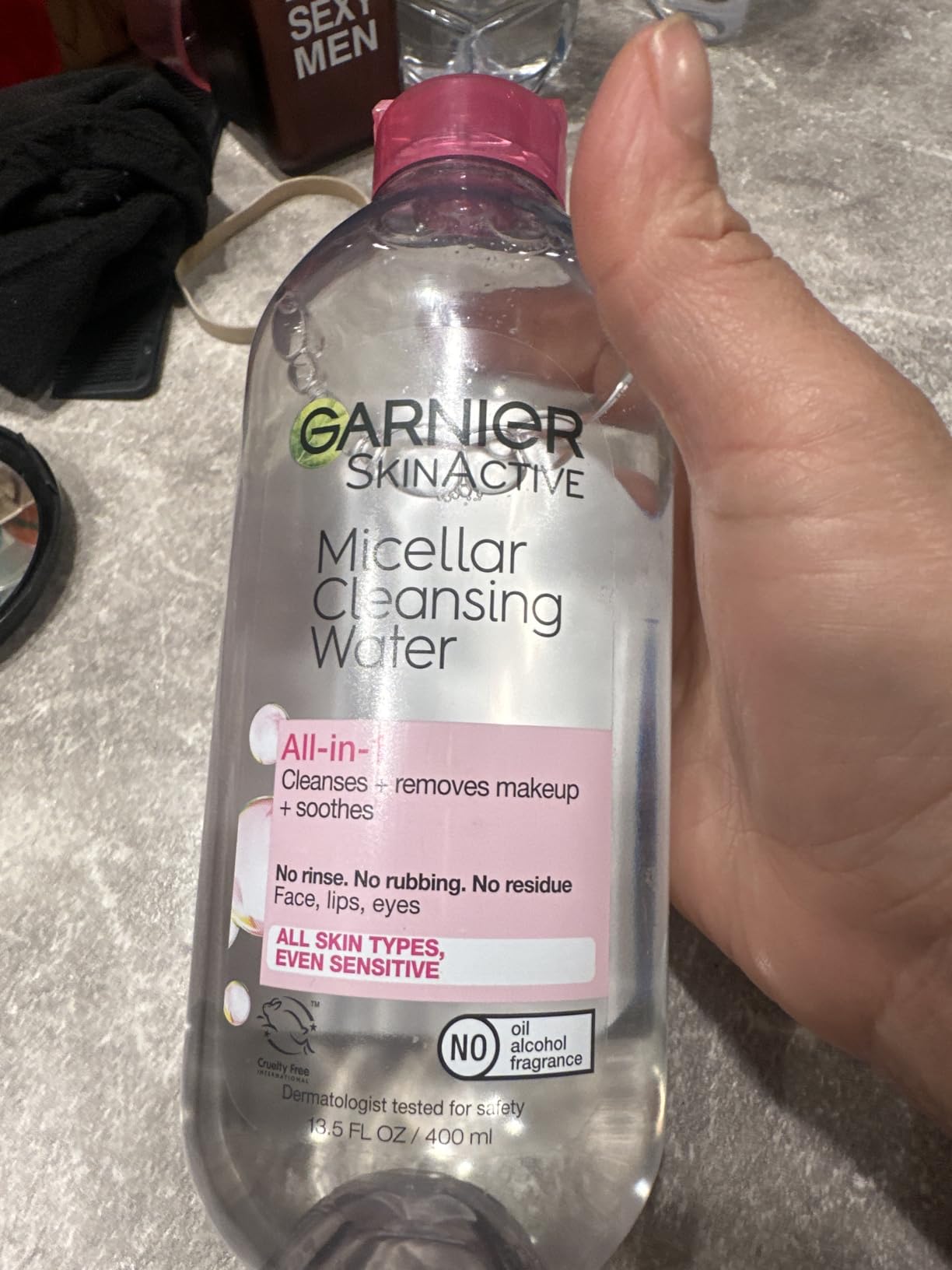 Garnier Micellar Water, Facial Cleanser & Makeup Remover, 3.4 Fl Oz customer photo 1
