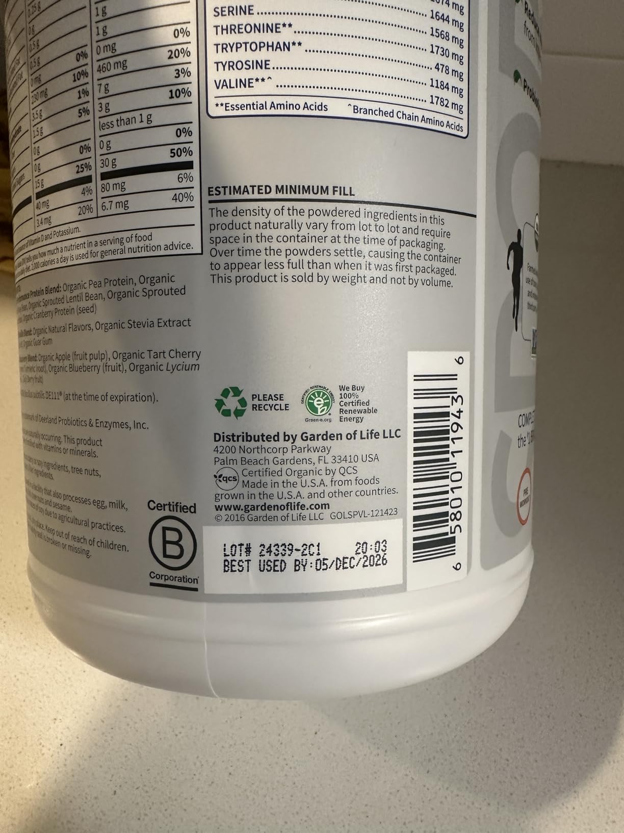 Garden of Life Sport Organic Vegan Protein Powder, Vanilla, 19 Servings customer photo 2