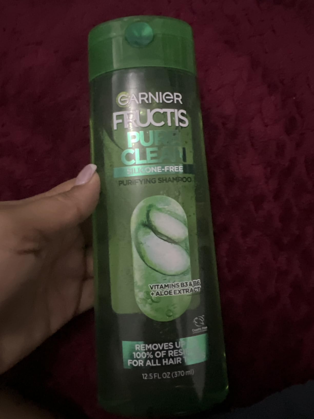 Garnier Fructis Pure Clean Purifying Shampoo, Silicone-Free, 12.5 Fl Oz, 1 Count (Packaging May Vary) customer photo 2