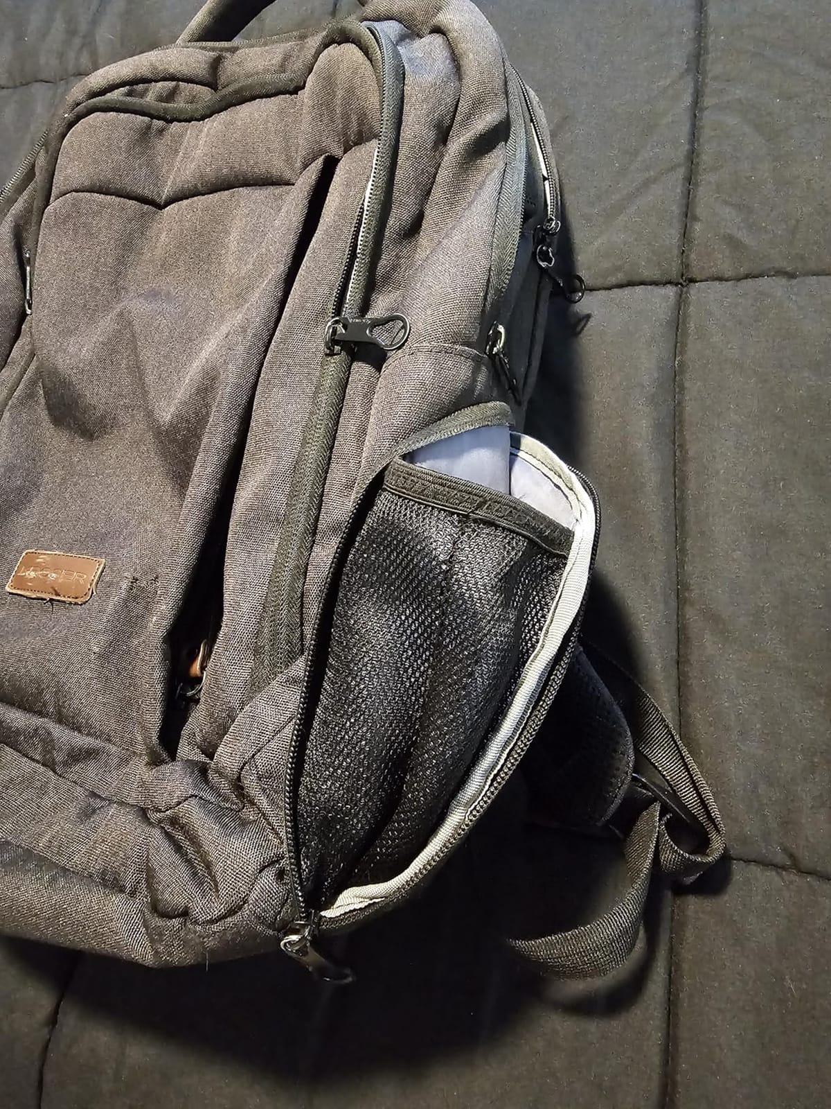 KROSER Laptop Backpack Computer Backpack 17.3 Inch for Men-Charcoal Black customer photo 2