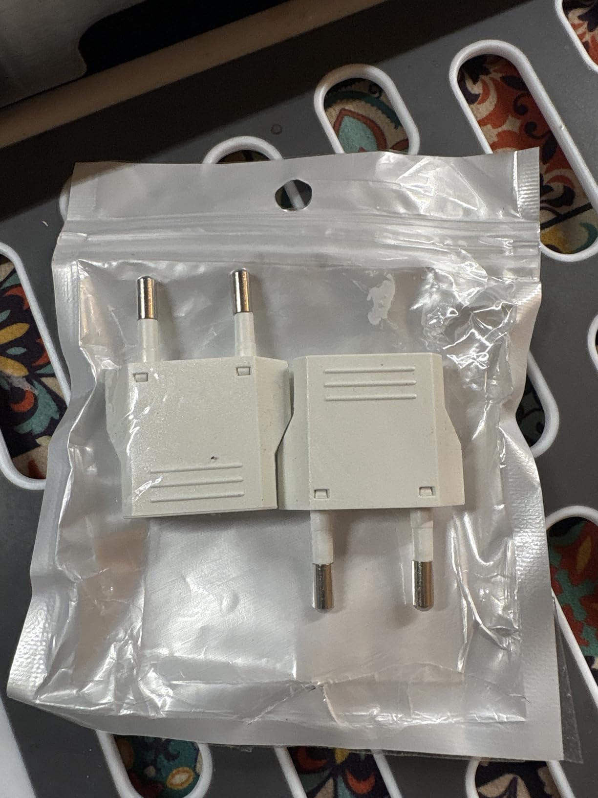 Unidapt European Travel Plug Adapter, US to Europe Type C, 4 Pack, White customer photo 1