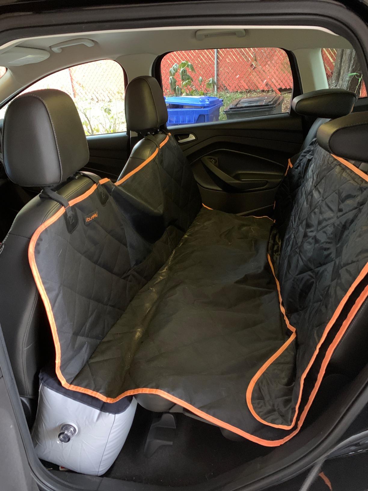 SUV Cargo Liner for Dogs, Waterproof Dog Cargo Cover with Bumper Flap Protection Durable Toyota Rav4 Trunk Mat for Pets Keep Your Vehicle Trunk Clean Universal Fit SUV Car Seat Cover customer photo 1