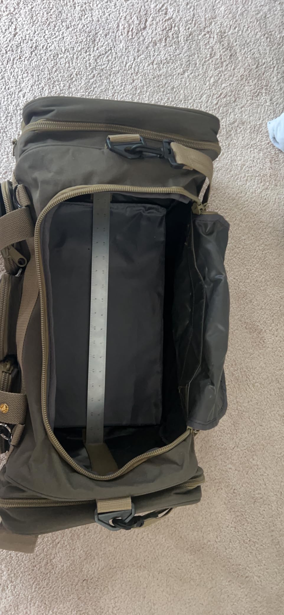 K-Cliffs Tactical Range Duffel Heavy Duty Large Gear Duffle Durable Quality Travel Sports Gym Equipment Bag Military Molle with Lockable Zippers with US Flag Patch 33 Inch Black customer photo 1