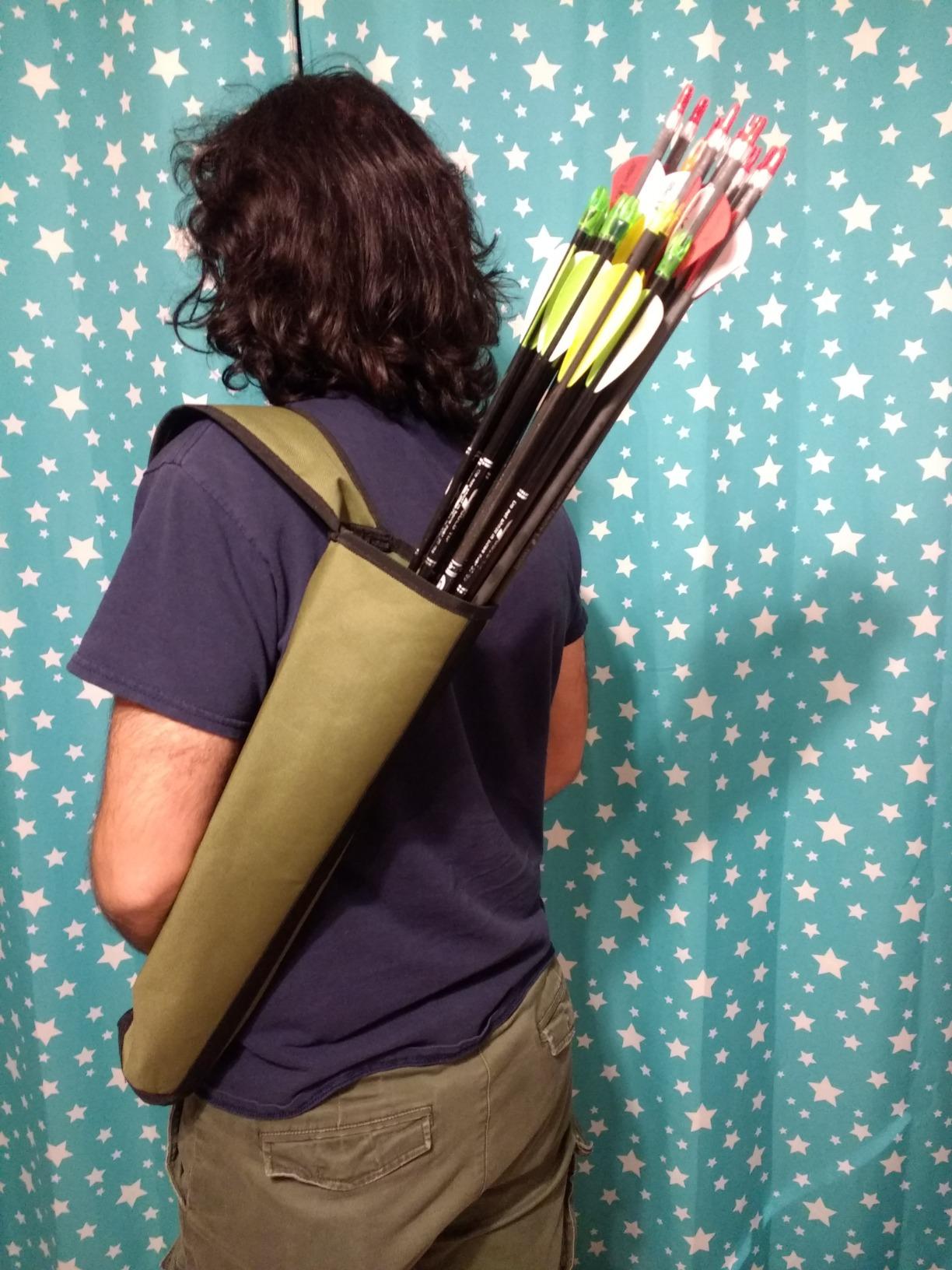 Archery Back Arrow Quiver Holder - Adjustable Quiver for Arrows with Shoulder Strap and Belt Clip - Ideal for Bow Hunting & Target Practice for Youth & Adults customer photo 2