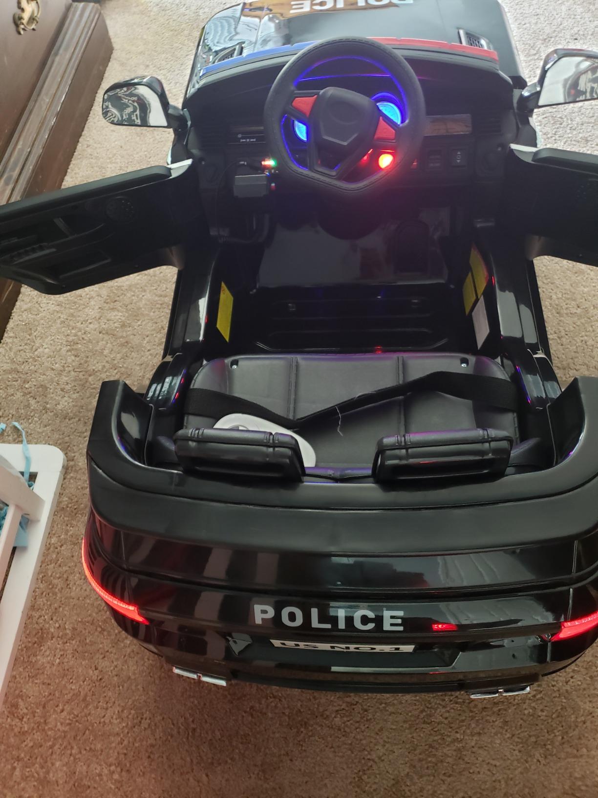 TOBBI Kid Car Electric Ride on Police for Toddlers to Drive with Bluetooth customer photo 2