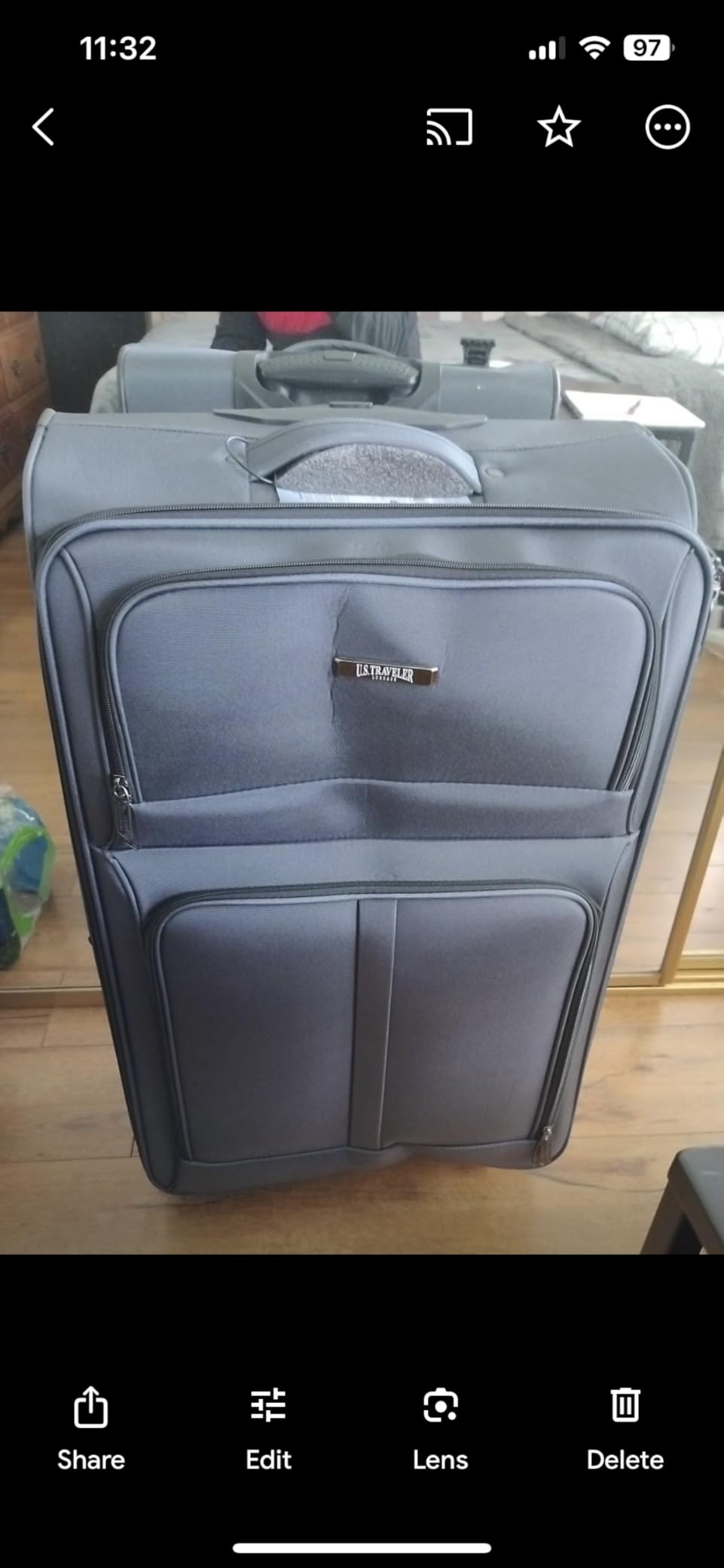 U.S. Traveler Anzio Softside Expandable Luggage with Spinner Wheels, Teal, 26-Inch Medium customer photo 2