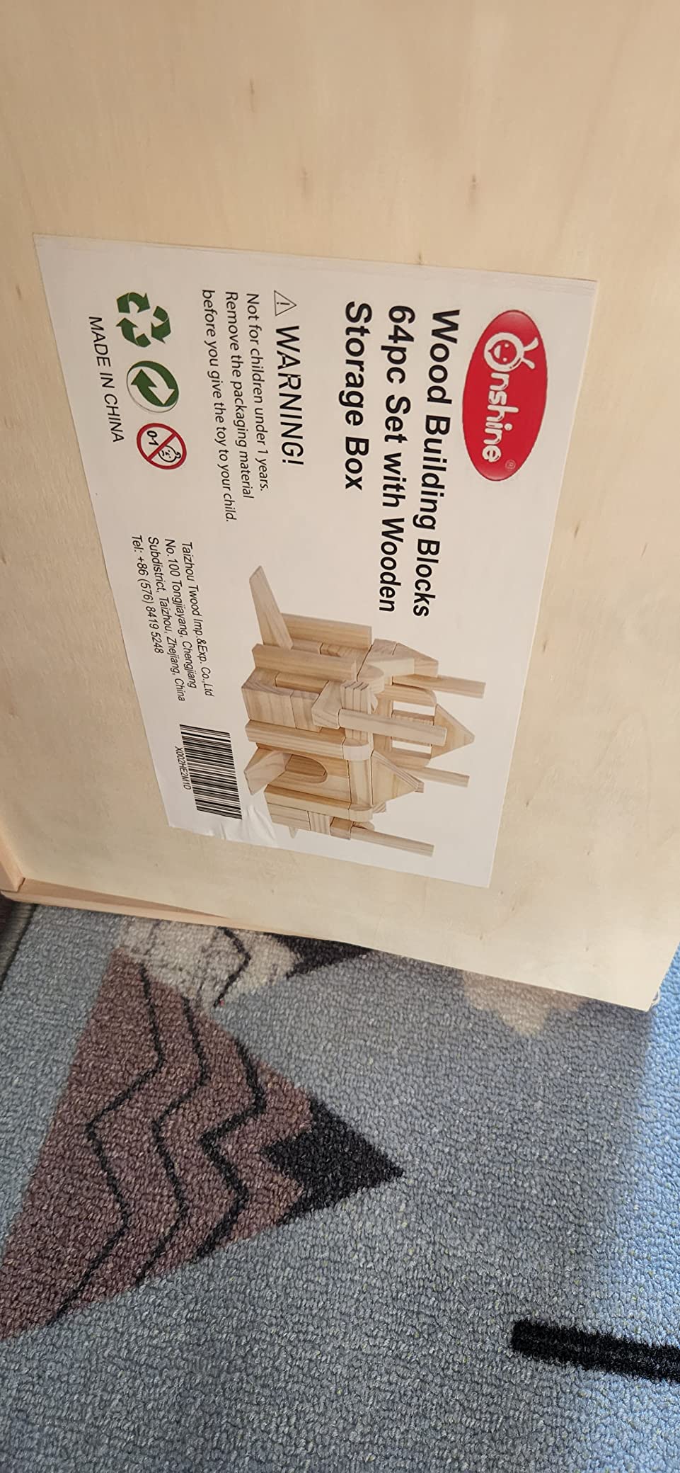 Large Wooden Blocks for Toddlers 1-3, 64Pcs Big Wood Building Blocks Set customer photo 2