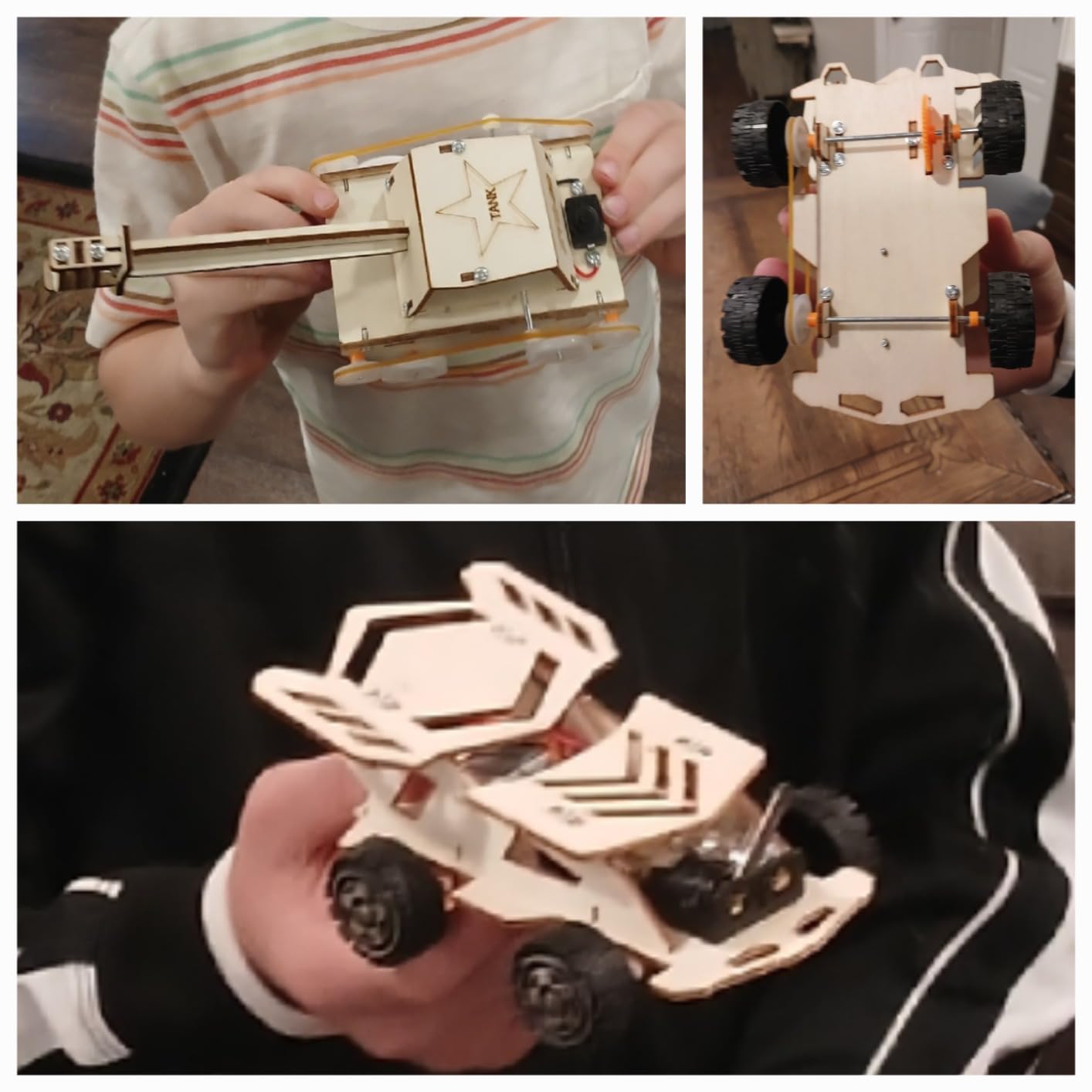 Poraxy 5 in 1 STEM Kits for Kids Age 8-10, Science Building Project Craft for 8-13, Model Car Kit, STEM Toys for Boys Girls Age 8-12, Wooden 3D Puzzles, Birthday Gifts for 6 7 8 9 10 11 12 13 Year Old customer photo 1