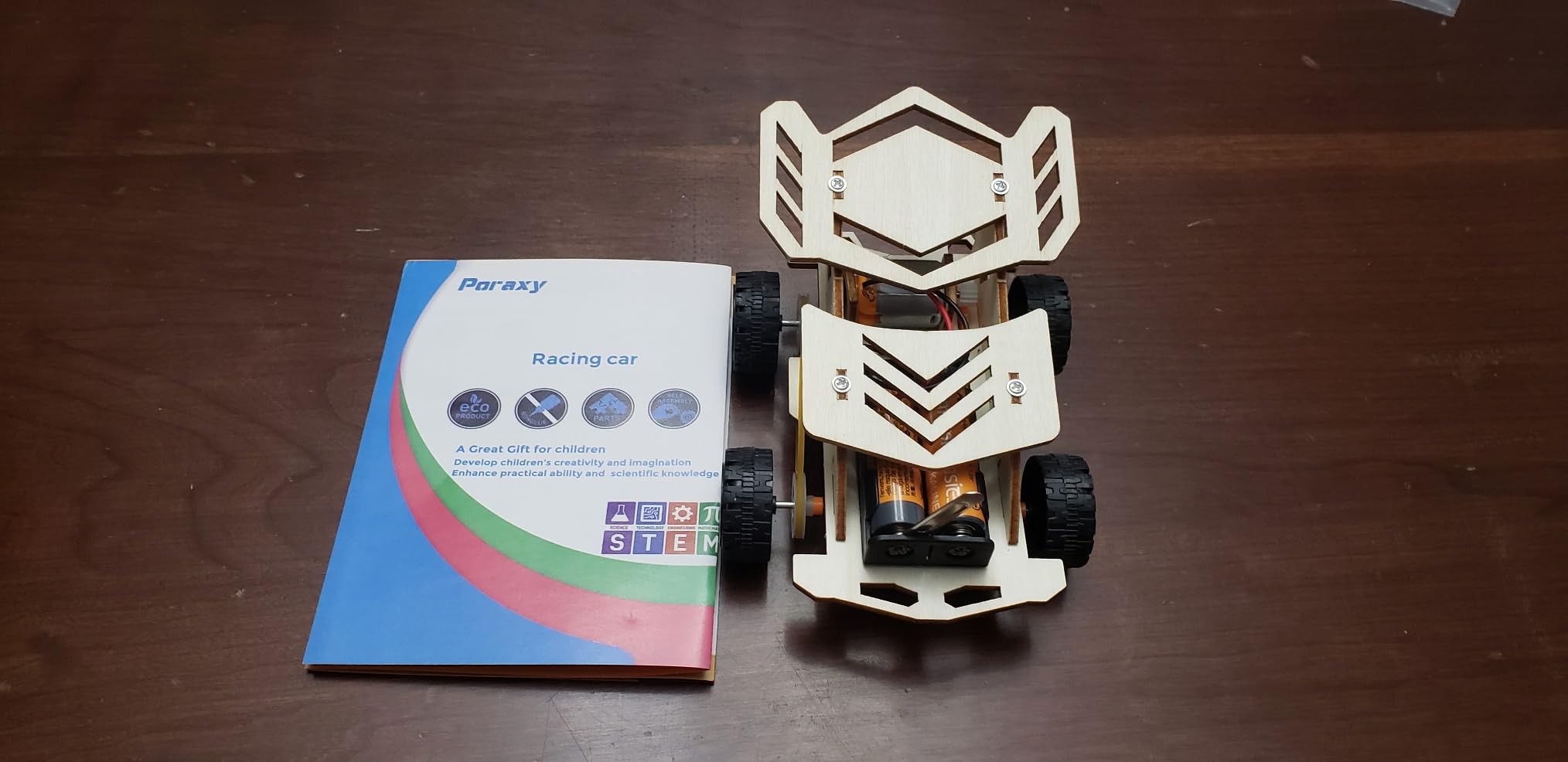 Poraxy 5 in 1 STEM Kits for Kids Age 8-10, Science Building Project Craft for 8-13, Model Car Kit, STEM Toys for Boys Girls Age 8-12, Wooden 3D Puzzles, Birthday Gifts for 6 7 8 9 10 11 12 13 Year Old customer photo 2