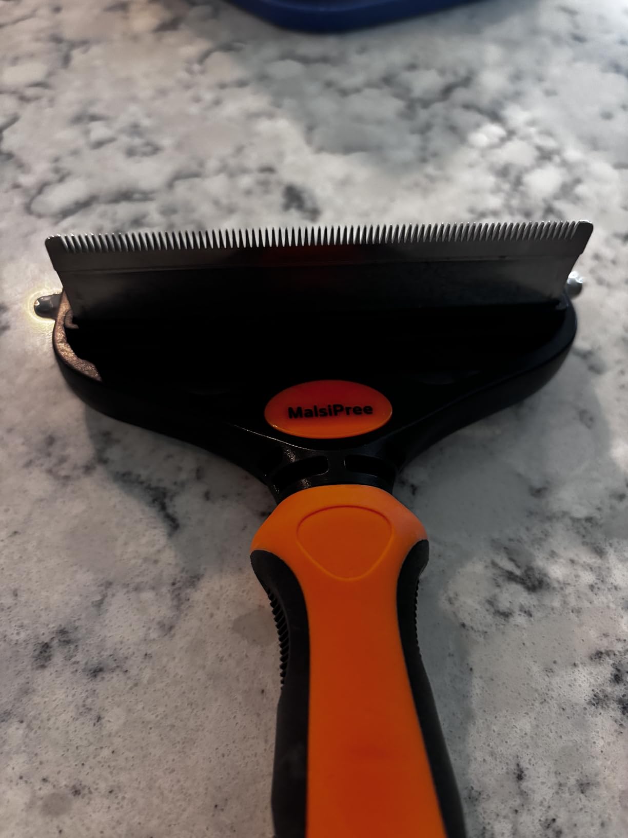 MalsiPree Dog Brush for Shedding - Large Blue, 2-in-1 Deshedding Rake customer photo 2