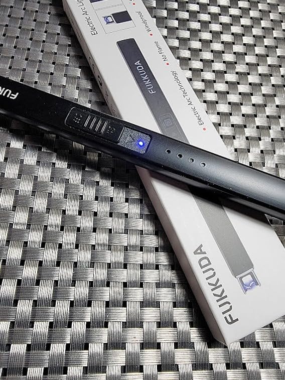 FUKKUDA Electric Arc Candle Lighter with Safety Switch - USB Rechargeable, Windproof & Flameless for Romantic Evenings, Valentine's Day Gift & Stocking Stuffer (Obsidian Black) customer photo 2