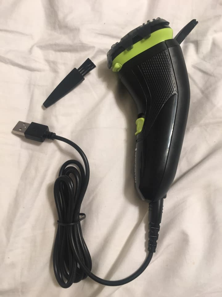 Remington Ultrastyle Rechargeable Rotary Shaver, Black and Neon Green customer photo 2