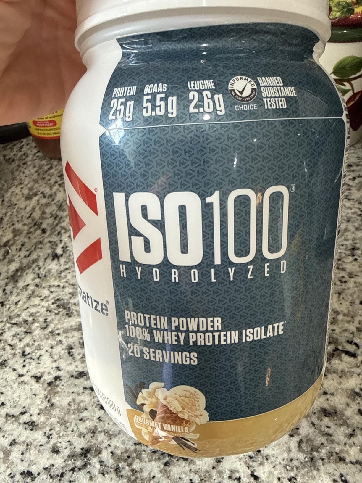 Dymatize ISO100 Protein Powder, 100% Whey Isolate, Gourmet Vanilla customer photo 2