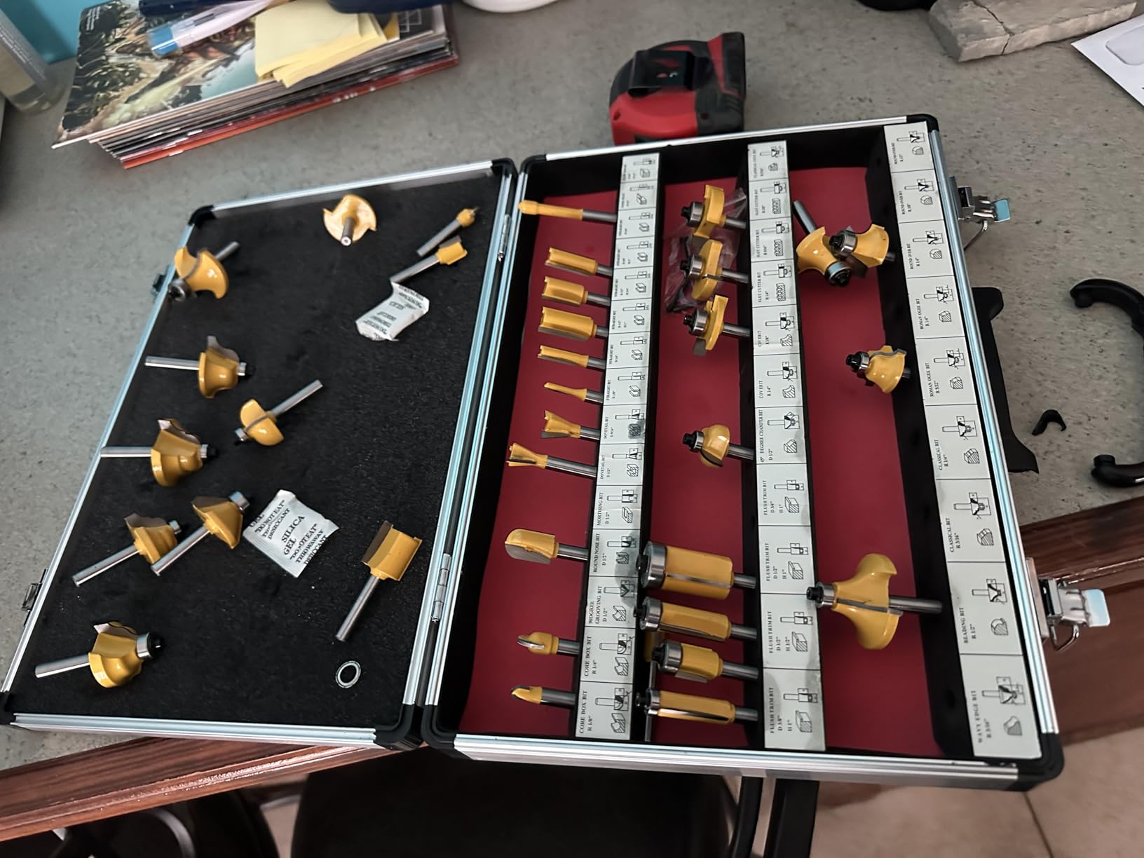 100 Pieces Router Bit Set Router Bits 1/4 Inch Shank customer photo 2