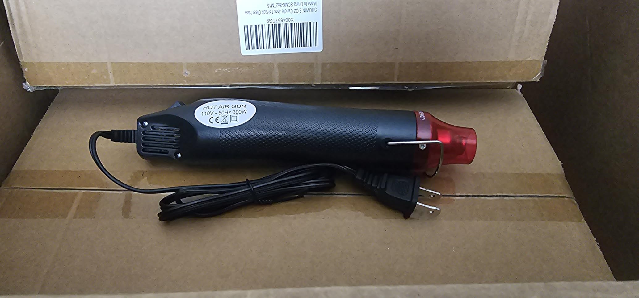QWORK Mini Heat Gun, 300W Portable Hot Air Tool for Crafts, Epoxy Resin, Shrink Tubing & DIY, with Stand 110V customer photo 2