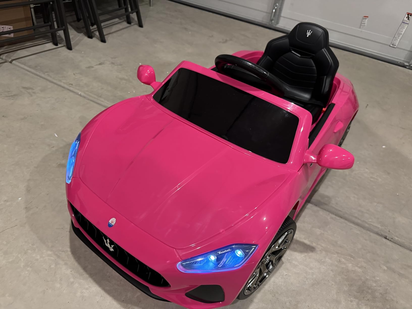 Costzon Ride on Car, Pink Licensed Maserati Gbili 12V Battery Powered Electric Car with Parent Remote Control & Manual Modes, Horn, Lights, MP3, Kids Car Toy Maserati Car for Boys Girls Toddlers Gift customer photo 2