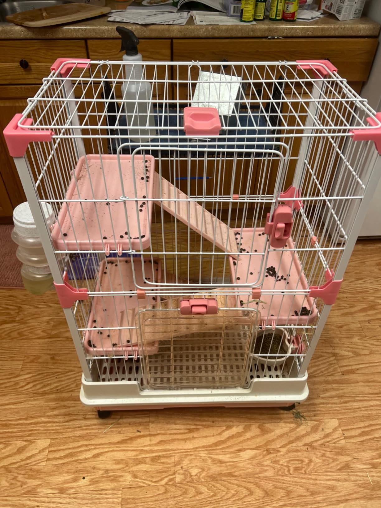 Deluxe 2-Level in/Outdoor Rabbit Hutch Guinea Pigs Puppy Kitten Cage customer photo 2