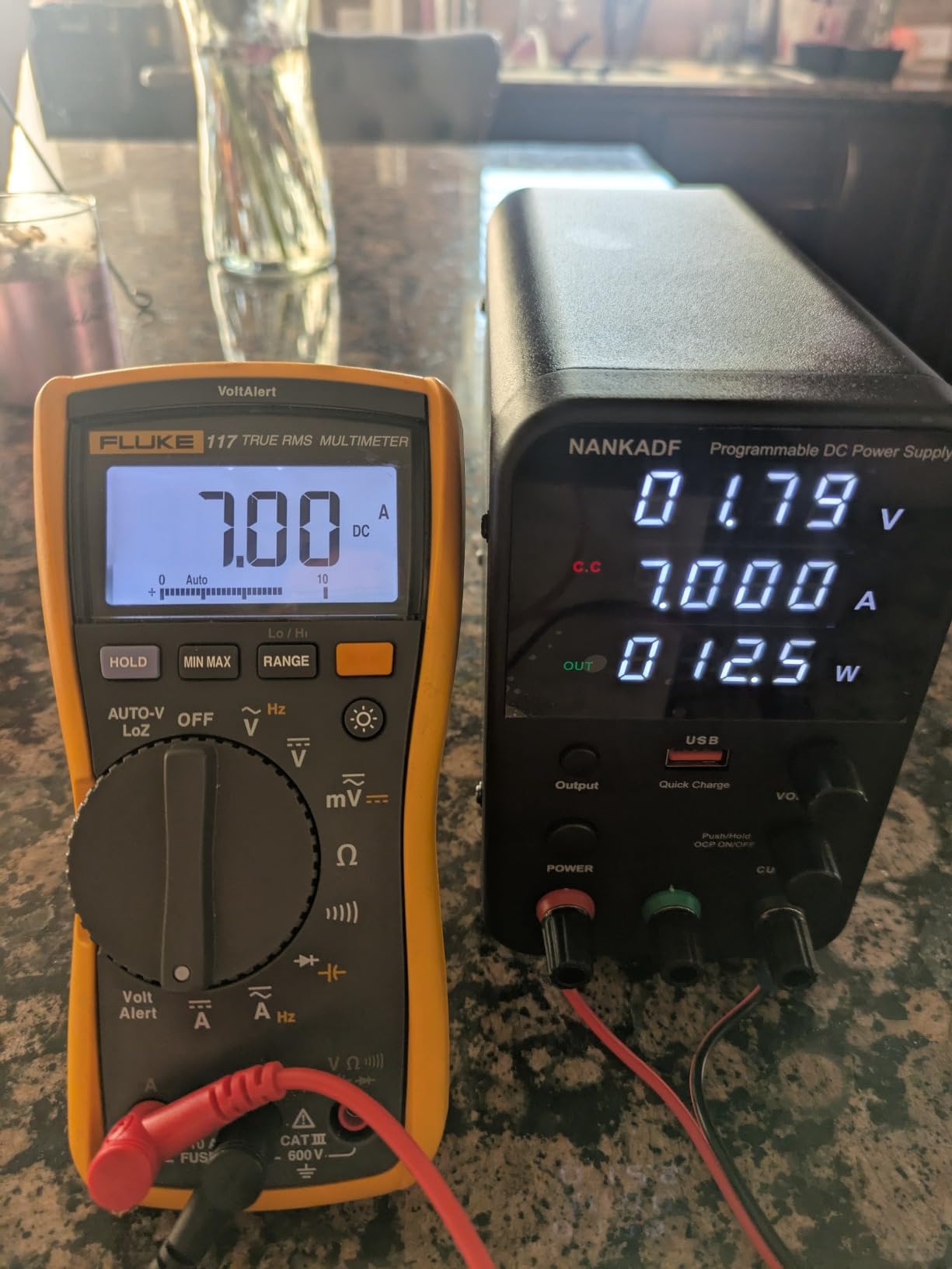 DC Power Supply Variable, Bench Power Supply with Encoder Adjustment Knob, Output Enable/Disable Button, Adjustable Power Supply with USB Quick-Charge, Short Circuit Alam (30V 10A White) customer photo 2