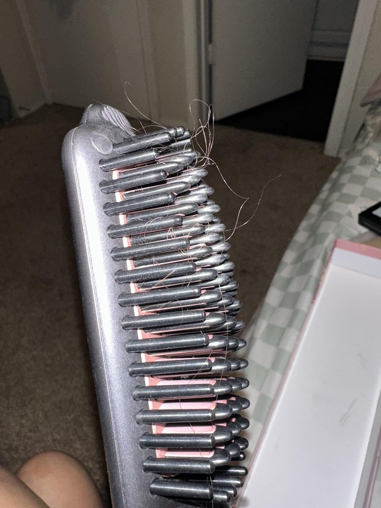 LANDOT Ionic Hair Straightening Brush, Anti-Frizz Ceramic Heated Hot Comb customer photo 1