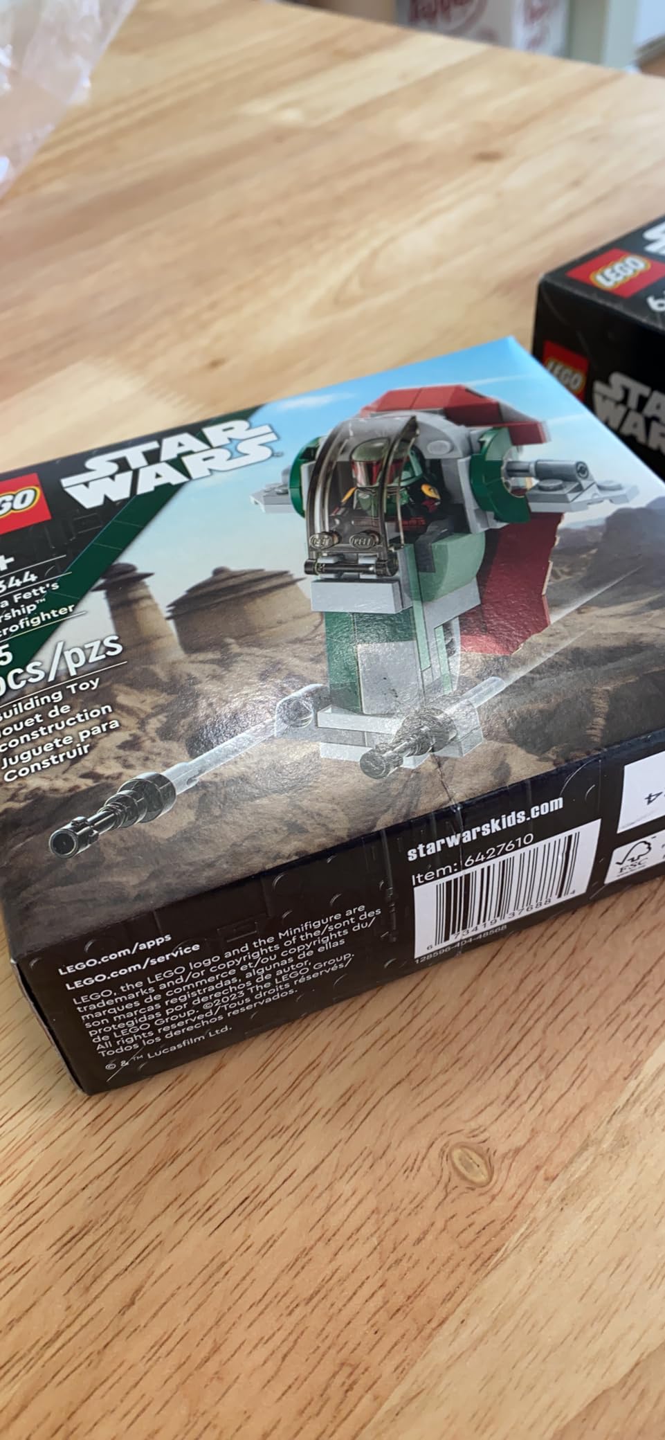 LEGO Star Wars Boba Fett's Starship Microfighter 75344, Building Toy Vehicle with Adjustable Wings and Flick Shooters, The Mandalorian Set for Kids customer photo 2