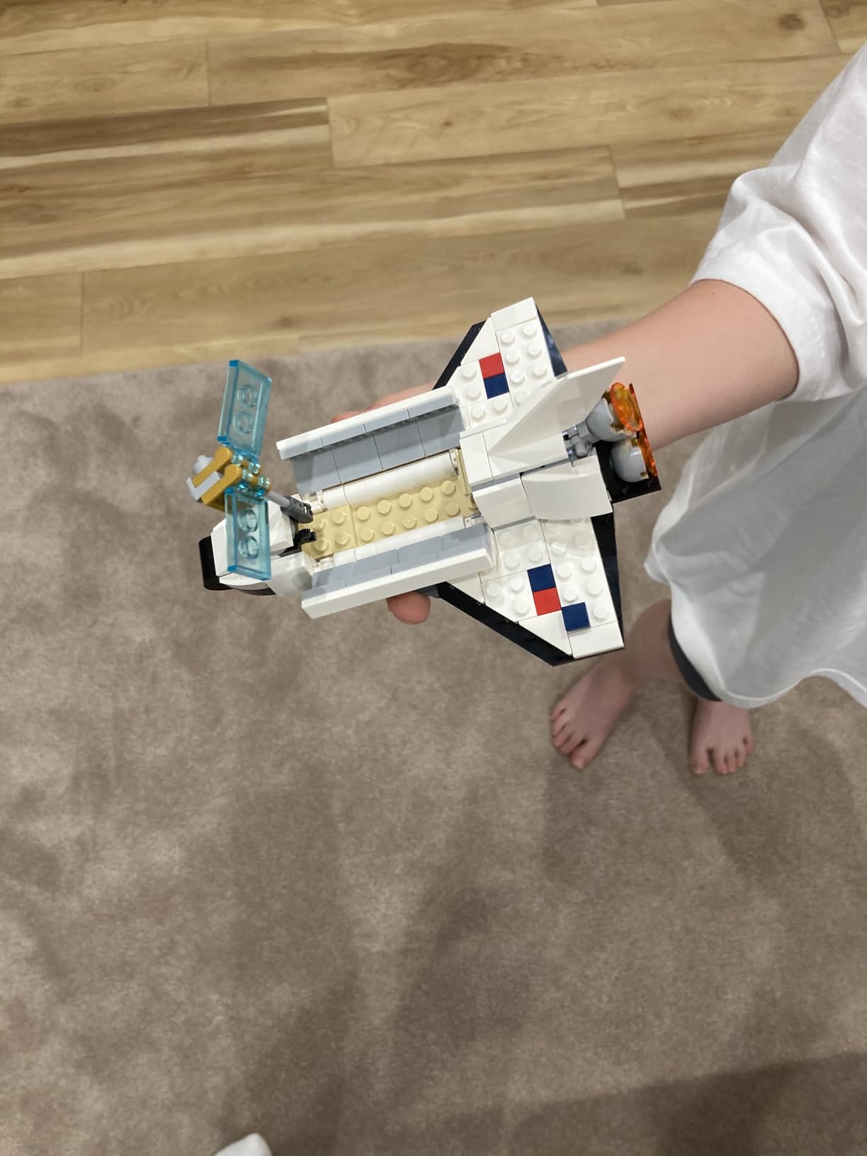 LEGO Creator 3 in 1 Space Shuttle Toys - Space Toys Building Set for Boys & Girls, Ages 6+ - Option to Build 2 Spaceships or Astronaut - Educational Gift for Kids Birthday & Holidays - 31134 customer photo 2