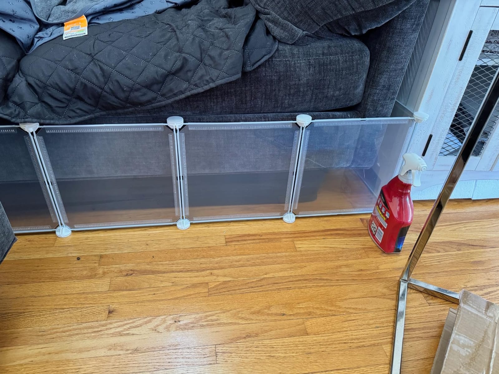 LURIVA Transparent Clear Small Animal Playpen, Guinea Pig Cages, Puppy Dog Playpen, Pet Playpen, Rabbit Bunny Indoor Outdoor Fence Pen Enclosure, White Clear Plastic Playpen,12 X 12 Inch, 24 Panels customer photo 1
