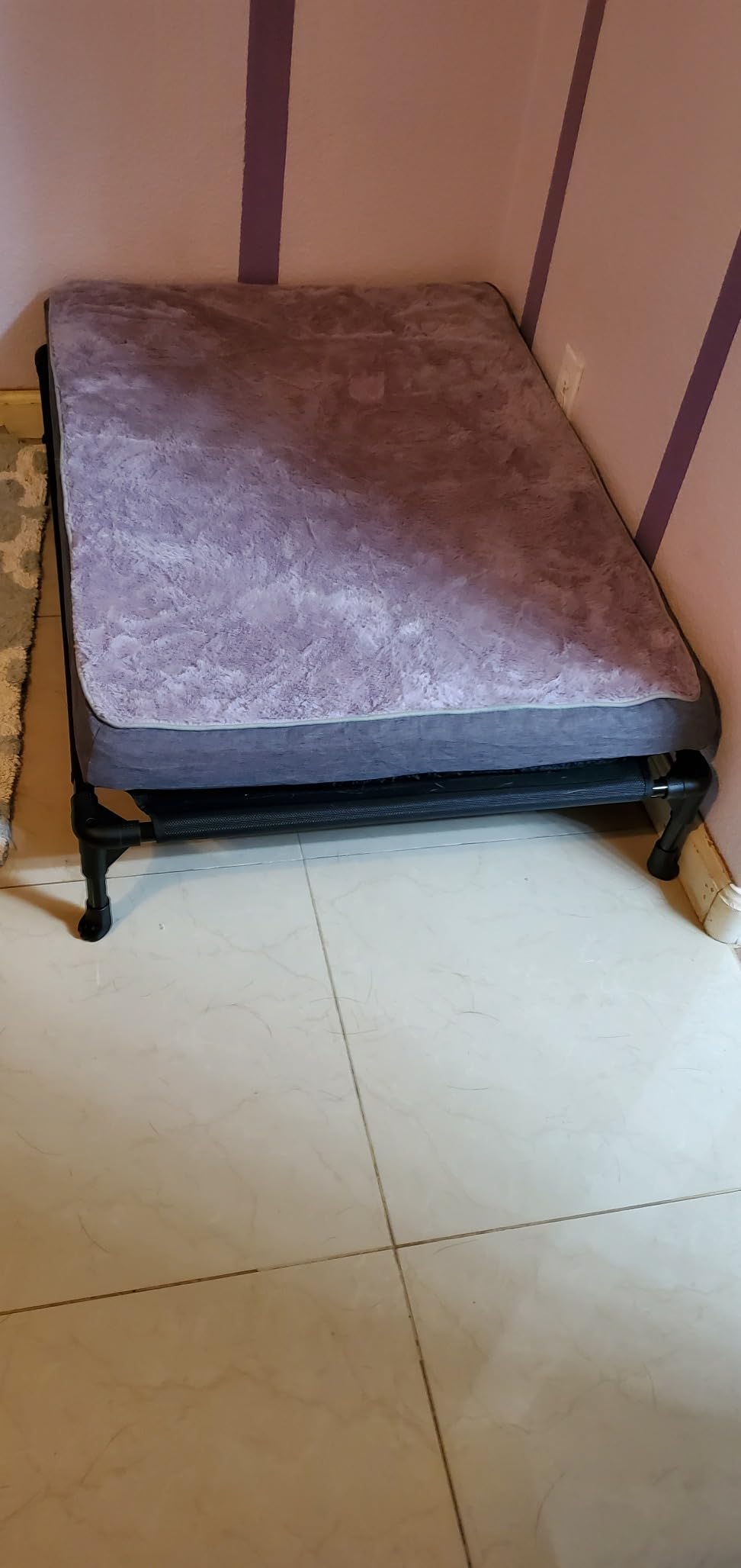 Orthopedic Memory Foam Dog Bed for Large Dogs, Cooling Gel Dog Crate Mat with Removable Washable Cover & Non-Slip Bottom, Ideal for Arthritic Dogs Up to 90lbs (Grey, X-Large: 41