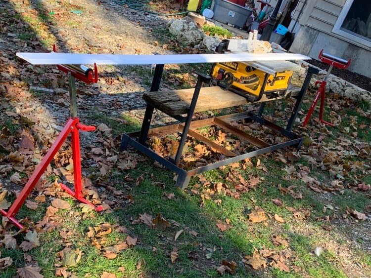 WORKPRO Folding Roller Stand Height Adjustable, Heavy Duty 250 LB Load Capacity, Outfeed Woodworking (Upgraded head), 2PCS customer photo 2