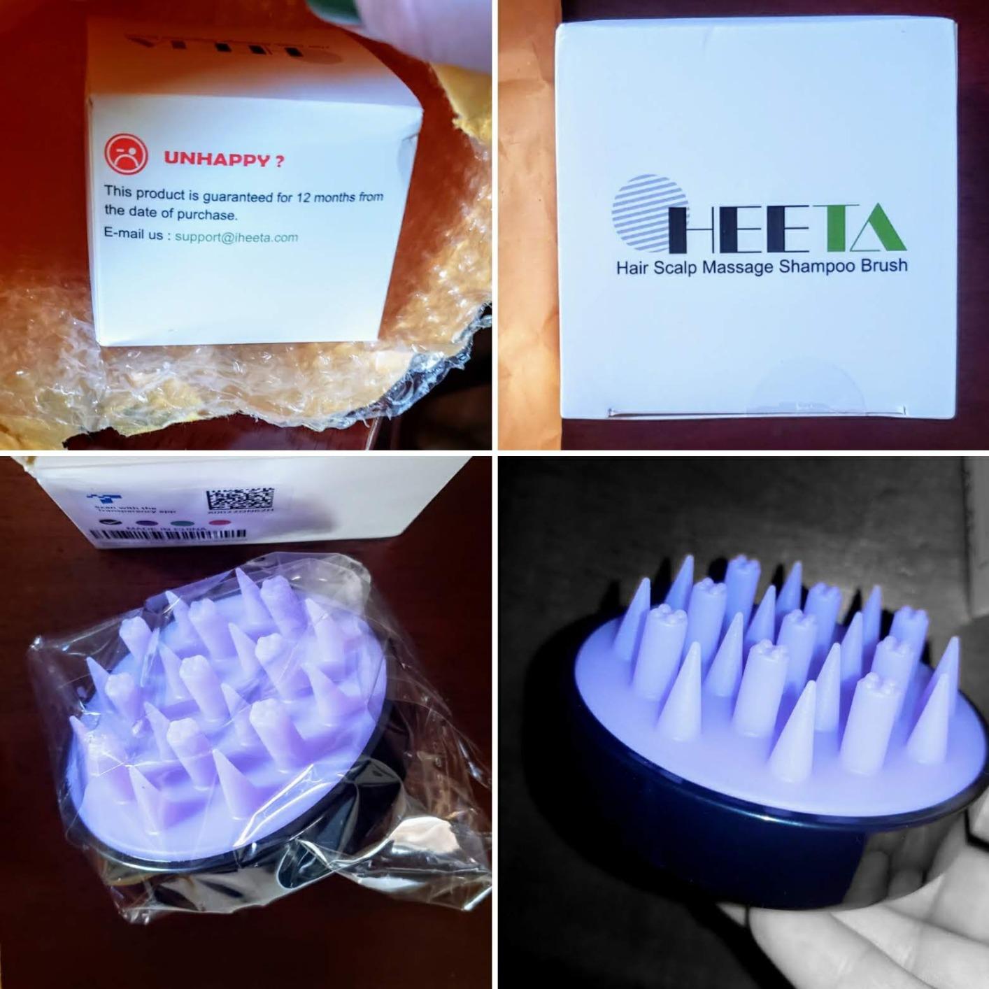 HEETA Scalp Massager Hair Scrubber Shampoo Brush Exfoliator for Hair Growth customer photo 2