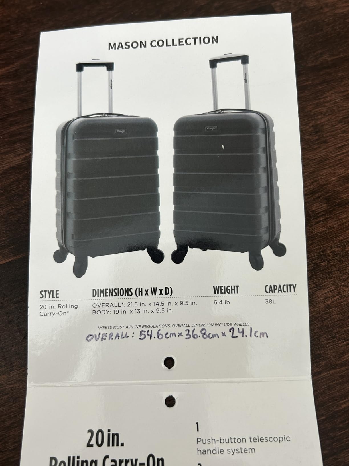 Wrangler 22in Carry-On customer photo 2